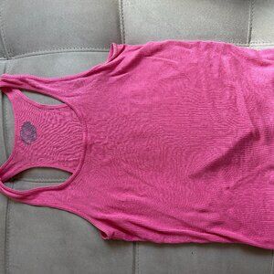 Hot Pink Ribbed Racerback Tank Top